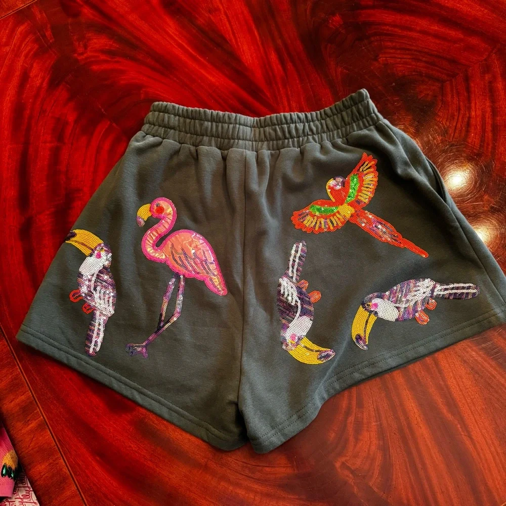Queen of Sparkles Take Flight Multi Bird Shorts - Picture 11 of 17